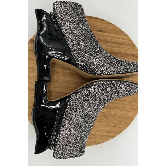 DONALD J PLINER Women Booties Black Grey 9 M Jaxx Ankle Boots Sparkle Shimmer - Picture 7 of 14